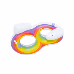 Bestway Rainbow Dreams Bouée double pour 2 personnes 1,86 m x 1,16 m - Vue supplémentaire 5