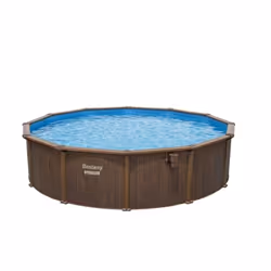 Bestway - Piscine en acier Hydrium effet bois 5,50 x h 1,30 m