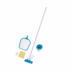 Bestway AquaClear Kit d’accessoires pour piscine avec aspirateur, épuisette, diffuseur de produits de traitement, bandelettes ...