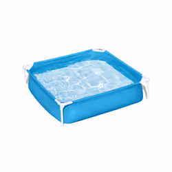 Bestway Piscine hors sol My First Frame Pool 1,22 m x 1,22 m x 30,5 cm, Piscine hors sol, Enfant, Bleu, 3,35 kg