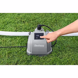 Éliminez les germes de votre piscine tout en préservant votre peau grâce à l’électrolyseur d’eau salée Bestway® Hydrogenic™. ...