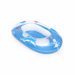 Bestway Bateau gonflable pour bébé Floatin' Friends™ 1,02 m x 69 cm, Bleu, Blanc, Bouée à chevaucher, Motif, PVC, 3 an(s), Ga ...