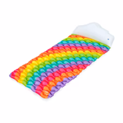 Bestway Matelas de piscine Rainbow 2,16 m x 80 cm, Multicolore, Matelas flottant, Monochromatique, PVC, Homme/femme, 100 kg