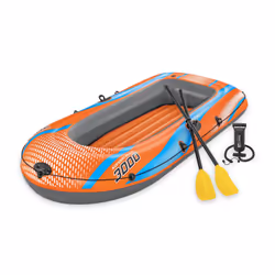 Bestway Kit bateau gonflable Kondor Elite™ 3000 2,46 m x 1,22 cm, Baignade, divertissement, Bleu, Gris, Orange, PVC, 3 person ...