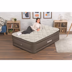 Bestway Fortech Matelas gonflable avec surmatelas molletonné et pompe électrique intégrée 2,03 m x 1,52 m x 51 cm - Vue supplémentaire 11