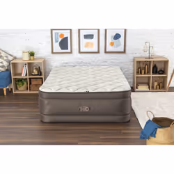 Bestway Fortech Matelas gonflable avec surmatelas molletonné et pompe électrique intégrée 2,03 m x 1,52 m x 51 cm