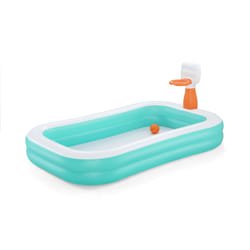 Bestway Piscine familiale gonflable avec panier de basket Dunk n’ Splash™ 2,51 m x 1,68 m x 1,02 m