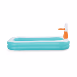Bestway Piscine familiale gonflable avec panier de basket Dunk n’ Splash™ 2,51 m x 1,68 m x 1,02 m