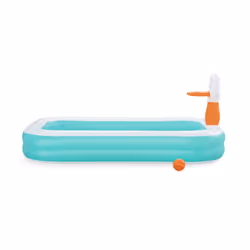Bestway Piscine familiale gonflable avec panier de basket Dunk n’ Splash™ 2,51 m x 1,68 m x 1,02 m