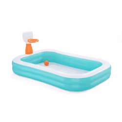 Bestway Piscine familiale gonflable avec panier de basket Dunk n' Splash™ 2,51 m x 1,68 m x 1,02 m - Vue supplémentaire 4