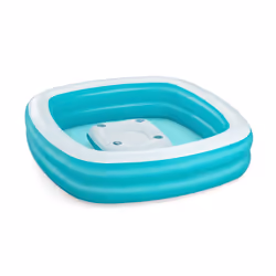 Bestway Piscine familiale gonflable avec console centrale amovible Sippin' Summer™ 2,18 m x 2,18 m x 48 cm, Piscine gonflable ...