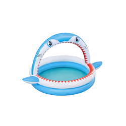 Bestway Pataugeoire gonflable avec pulvérisateur Sharktastic™ 1,63 m x 1,27 m x 92 cm