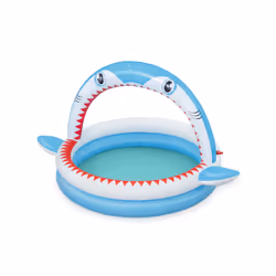 Bestway Pataugeoire gonflable avec pulvérisateur Sharktastic™ 1,63 m x 1,27 m x 92 cm