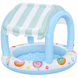 Bestway Pataugeoire gonflable ombragée Sweet Shoppe™ 1,04 m x 84 cm, Bain pour bébé, Garçon/Fille, Polyvinyl chloride (PVC),  ...