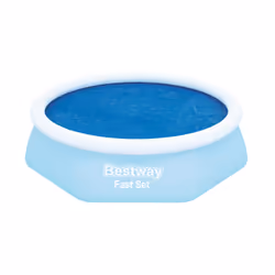 Bestway Bâche solaire ronde pour piscine hors sol à anneau gonflable Fast Set™ de 2,44 m, Couverture solaire de piscine, Pisc ...