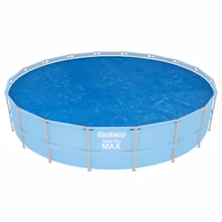 Bestway Bâche solaire ronde pour piscine hors sol de 5,49 m, Couverture solaire de piscine, Piscine hors-sol, Rond, Bleu, Bes ...