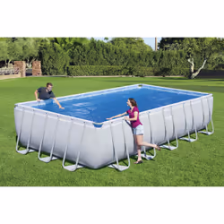 Bestway Bâche solaire rectangulaire pour piscines hors sol de 6,40 m et 7,32 m