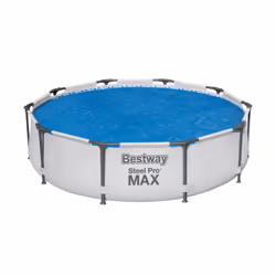 Bestway Bâche solaire ronde pour piscine hors sol de 3,05 m, Couverture solaire de piscine, Piscine hors-sol, Rond, Bleu, Bes ...