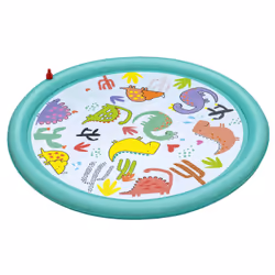 Bestway Tapis à eau pour enfants Desert Dino 1,22 m, Rond, 2 an(s), Polyvinyl chloride (PVC), Multicolore