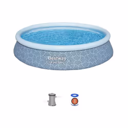Présentation du Produit Le kit piscine gonflable BESTWAY - Fast Set - 396 x 84 cm est une solution idéale pour créer un espac ...