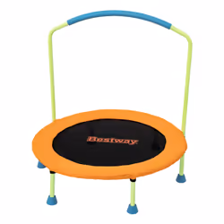 Bestway Trampoline d’intérieur pour enfants et adolescents WonderJump 91 cm, Trampoline suspendu, Rond, 3 an(s), Noir, Orange