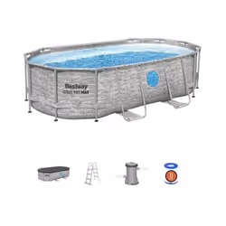 Structure robuste et installation simplifiée Le kit piscine hors sol tubulaire BESTWAY Steel Pro MAX™ allie solidité et facil ...
