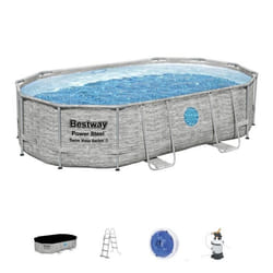Kit Piscine hors sol tubulaire BESTWAY - Steel Pro Max™ - 488 x 305 x 107 cm - Ovale (Filtre à sable bâche échelle)