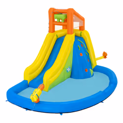 Bestway Méga parc aquatique gonflable pour enfants H2OGO! Mount Splashblast 2,67 m, Toboggan aquatique de jardin, 5 an(s), Go ...