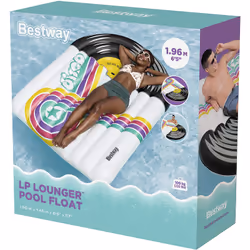 Offrez-vous une relaxation au bord de l eau avec ce matelas gonflable de piscine en forme de vinyle, idéal pour des moments d ...