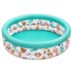Bestway Piscine gonflable pataugeoire trois anneaux pour enfants Safari Pals 1,02 m x 25 cm