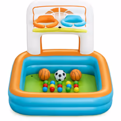 Bestway Piscine à balles gonflable 3 en 1 Kick 'N Swish avec 18 balles