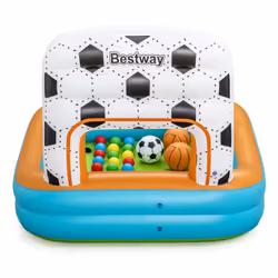 Bestway Piscine à balles gonflable 3 en 1 Kick 'N Swish avec 18 balles
