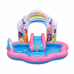 Bestway Disney Aire de jeux pour enfants avec pataugeoire gonflable Princess Enchanted Palace 2,21 m x 1,93 m x 1,40 m - Vue supplémentaire 3