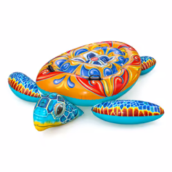 Bestway Bouée à chevaucher pour enfants Mediterranean Turtle 1,83 m x 1,73 m, Bouée à chevaucher, Garçon/Fille, PVC, Multicol ...