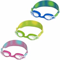 Bestway Lunettes de natation pour enfant de plus de 7 ans SplashFlex, Taille unique, Bleu, Vert, Violet, Polycarbonate, Silic ...