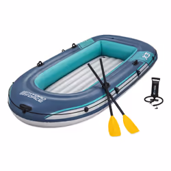 Bestway Hydro Force Canot gonflable Trek X3 pour 3 personnes 2,94 m, Baignade, divertissement, Canot, Bleu, Vert, PVC, Polyét ...