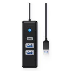 ORICO PWC2U-U3-015-BK-EP hub & concentrateur 500 Mbit/s Noir