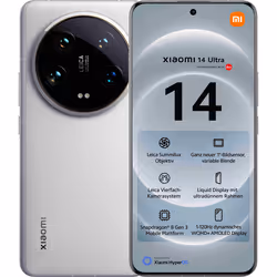Xiaomi 14 Ultra, 17,1 cm (6.73"), 3200 x 1440 pixels, 16 Go, 512 Go, 50 MP, Blanc