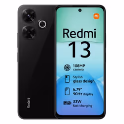 Xiaomi Redmi 13, 17,2 cm (6.79"), 2220 x 1080 pixels, 6 Go, 128 Go, 108 MP, Noir