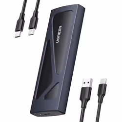 Ugreen 15512, Enceinte ssd, M.2, 10 Gbit/s, Connectivité USB, Noir, Gris