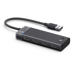 Ugreen - Adaptateur hub, répartiteur de ports 4x usb-a 3.0 et câble d'alimentation usb-a, noir