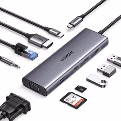 HUB USB-C - Ugreen - 10en1 - Charge rapide 100W - 4K HDMI - 10 ports