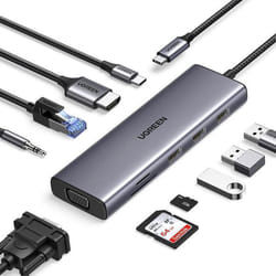HUB USB-C - Ugreen - 10en1 - Charge rapide 100W - 4K HDMI - 10 ports