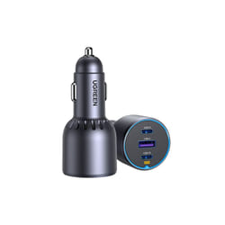 UGREEN Chargeur Voiture 75W Puissant - 2 Ports USB-C et 1 Port USB-A, Recharge Rapide Compatible Téléphones et Tablettes