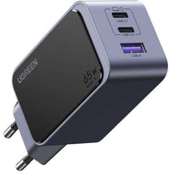 Chargeur - Ugreen - 35042 - 65W - 3 Ports - GaN Infinity - Gris