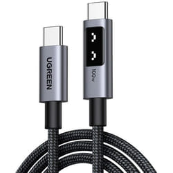 Câble USB-C - UGREEN - Câble data USB-C à USB-C PD 100W - Nylon tressé - 2 m - Noir