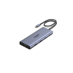 Hub Ugreen 10-en-1 USB-C 2HDMI 4K60Hz 2USB-C3.2 USB-A3.2 USB-A3.0 RJ45 SD TF PD100W