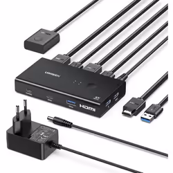 Switch KVM HDMI - UGREEN - 4K 60Hz - 2 Entrées - 1 Sortie - USB 3.0 et USB-C