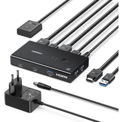 Switch KVM HDMI - UGREEN - 4K 60Hz - 2 Entrées - 1 Sortie - USB 3.0 et USB-C