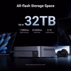 Ugreen DXP480T Plus NAS Bureau Intel® Core™ i5 8 Go DDR5 Gris - Vue supplémentaire 4